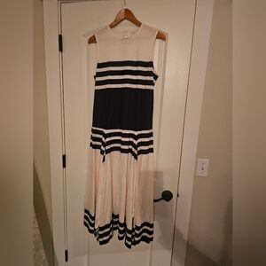 Striped Sleeveless Maxi Dress